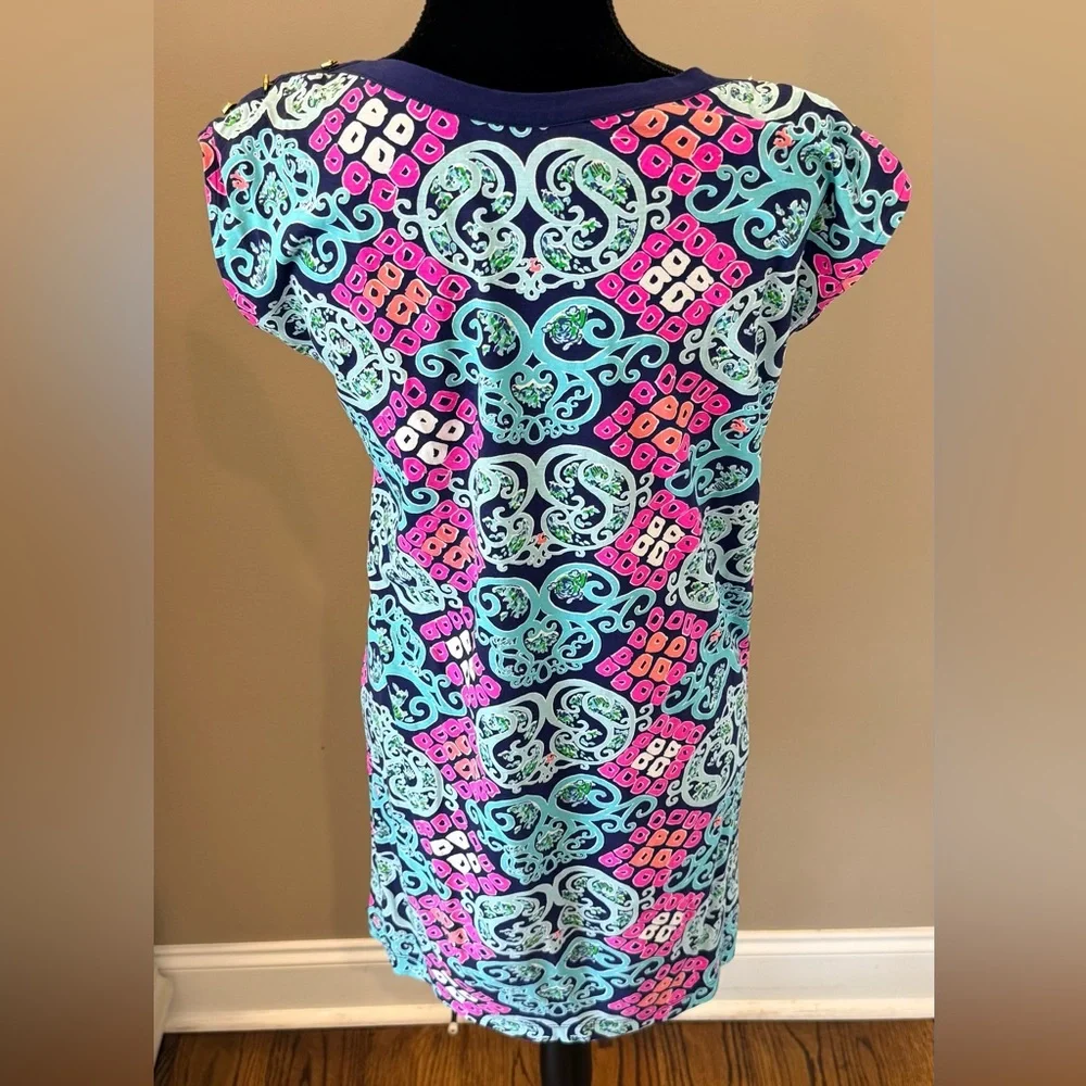 Women’s LILLY PULITZER Summer Robyn Pima cotton printed shift dress- Size Small - Picture 4 of 6